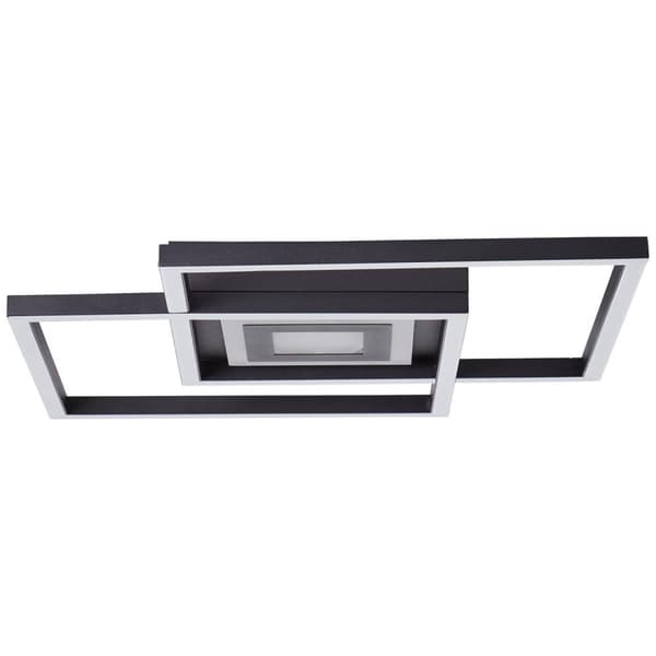BRILLIANT lampa, Metis LED taklampa 40x30cm svart, 1x LED integrerad, 34W LED integrerad, (3600lm, 3000K), dimbar i 3 steg via väggbrytare