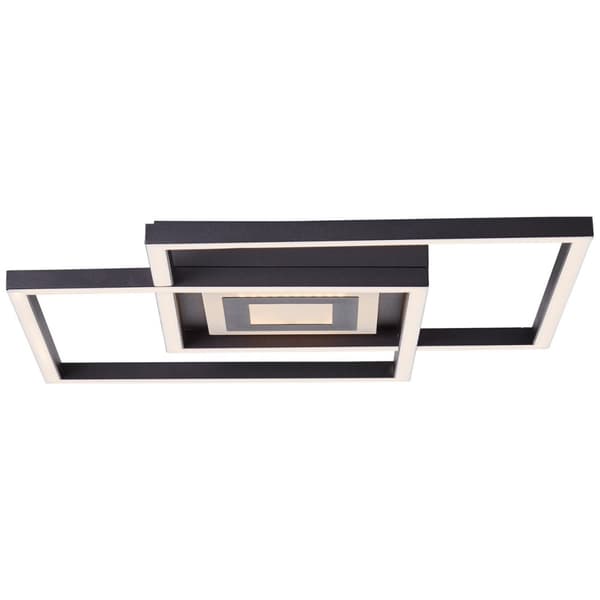 BRILLIANT lampe, Metis LED loftslampe 40x30cm sort, 1x LED integreret, 34W LED integreret, (3600lm, 3000K), dæmpbar i 3 trin via vægkontakt