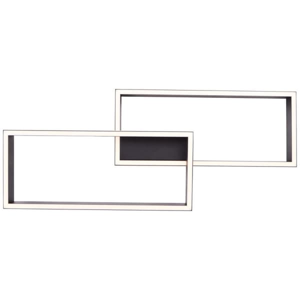 BRILLIANT lampa, Metis LED taklampa 60x23cm svart, 1x LED integrerad, 44W LED integrerad, (4300lm, 3000K), dimbar i 3 steg via väggbrytare