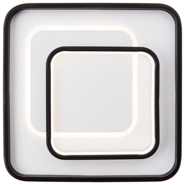 BRILLIANT lampe, Cava LED loftslampe 40x40cm hvid/sort, 1x LED integreret, 41,4W LED integreret, (5373lm, 3000K), energieffektiv og langtidsholdbar ta