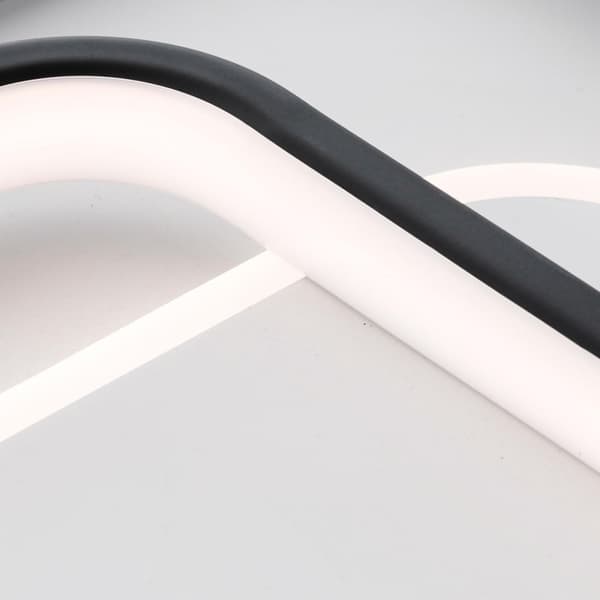BRILLIANT lampe, Cava LED loftslampe 40x40cm hvid/sort, 1x LED integreret, 41,4W LED integreret, (5373lm, 3000K), energieffektiv og langtidsholdbar ta
