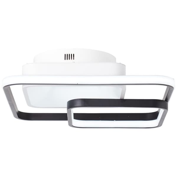 BRILLIANT lampe, Cava LED loftslampe 40x40cm CCT hvid/sort, 1x LED integreret, 42W LED integreret, (5000lm, 3000-6700K), dæmpbar med fjernbetjening