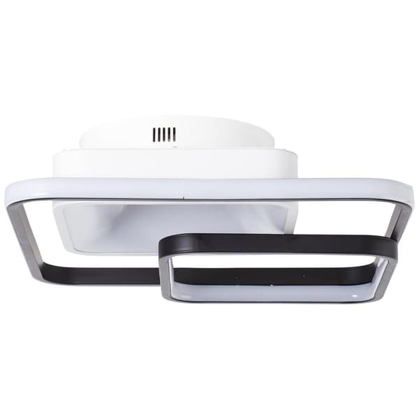 BRILLIANT lampe, Cava LED loftslampe 40x40cm CCT hvid/sort, 1x LED integreret, 42W LED integreret, (5000lm, 3000-6700K), dæmpbar med fjernbetjening