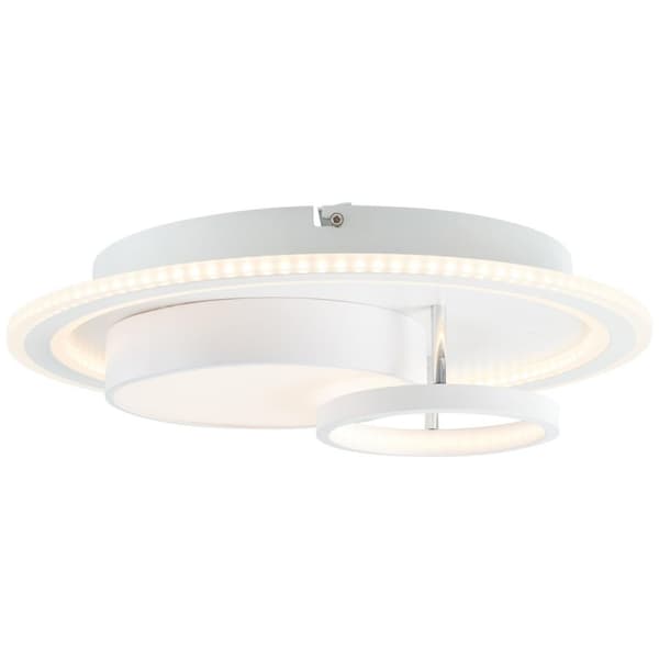 BRILLIANT lamppu, Sigune LED kattovalaisin 40x40cm valkoinen/musta, 1x LED integroitu, 40W LED integroitu, (4400lm, 3000K), himmennettävissä kaukosäät