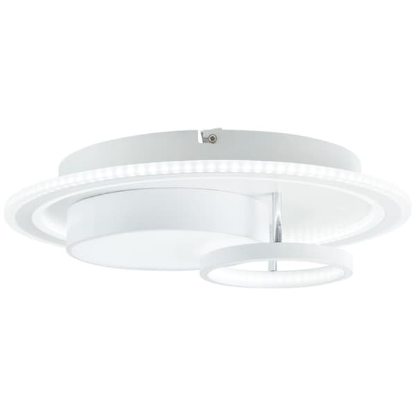 BRILLIANT lamppu, Sigune LED kattovalaisin 40x40cm valkoinen/musta, 1x LED integroitu, 40W LED integroitu, (4400lm, 3000K), himmennettävissä kaukosäät