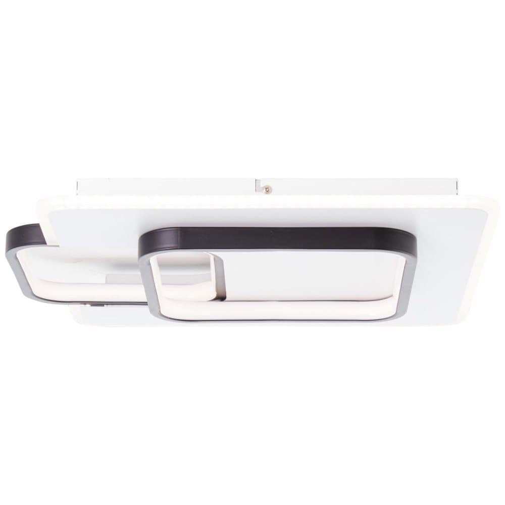 BRILLIANT lampa, Rezia LED-taklampa 45x40cm vit/svart, 1x LED integrerad, 34W LED integrerad, (3500lm, 3000K), energisnål och långvarig tack vare LED-