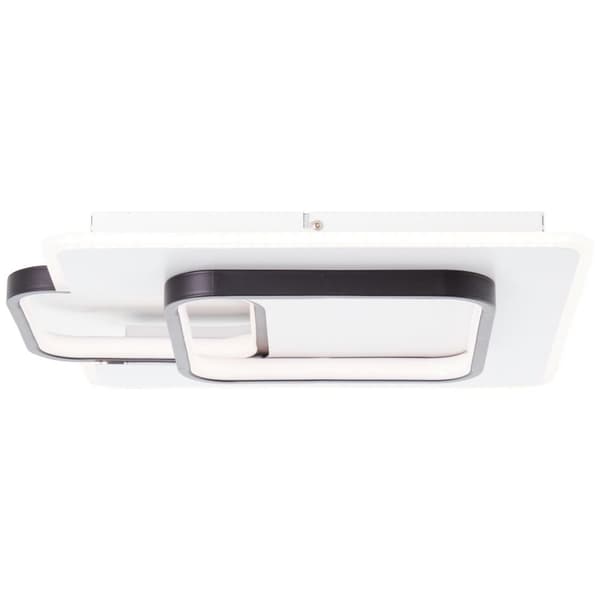BRILLIANT lamppu, Rezia LED kattovalaisin 45x40cm valkoinen/musta, 1x integroitu LED, integroitu 34W LED, (3500lm, 3000K), energiatehokas ja pitkäikäi