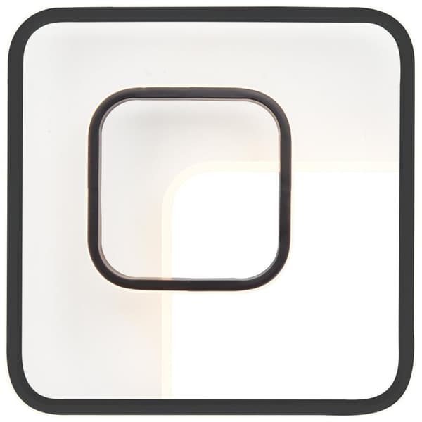 BRILLIANT lampe, Merapi LED loftslampe 40x40cm hvid/sort, 1x LED integreret, 34W LED integreret, (3600lm, 3000K), energieffektiv og langtidsholdbar ta