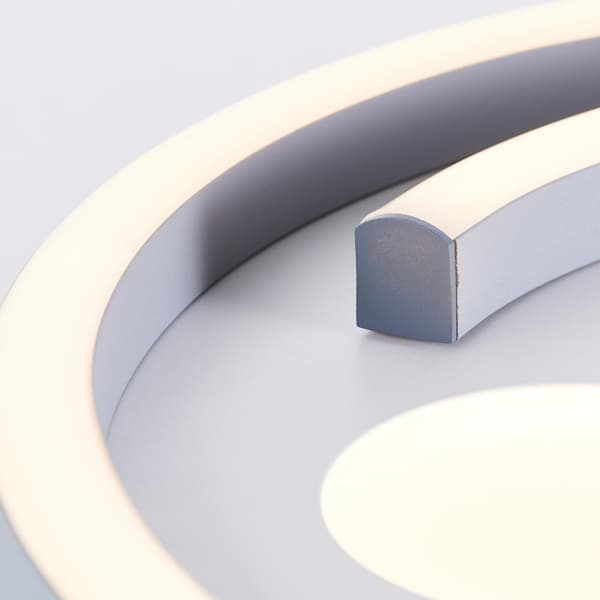 BRILLIANT lamppu, Thekla LED kattovalaisin 40x40cm valkoinen/musta, 1x LED integroitu, 32W LED integroitu, (3500lm, 3000-6000K), himmennettävissä kauk