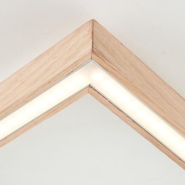 BRILLIANT lamppu, Delgrosso LED kattovalaisin 83x38cm öljytty tammi, 1x LED integroitu, 24W LED integroitu, (2600lm, 3000K), puu kestävästä metsätalou