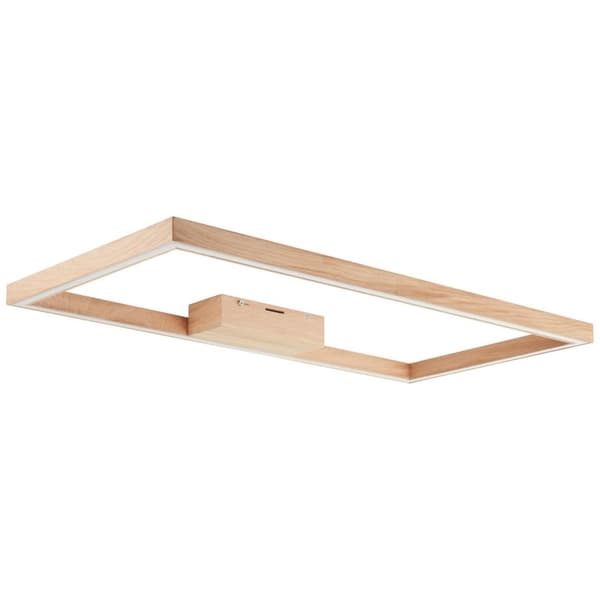 BRILLIANT lamppu, Delgrosso LED kattovalaisin 83x38cm öljytty tammi, 1x LED integroitu, 24W LED integroitu, (2600lm, 3000K), puu kestävästä metsätalou