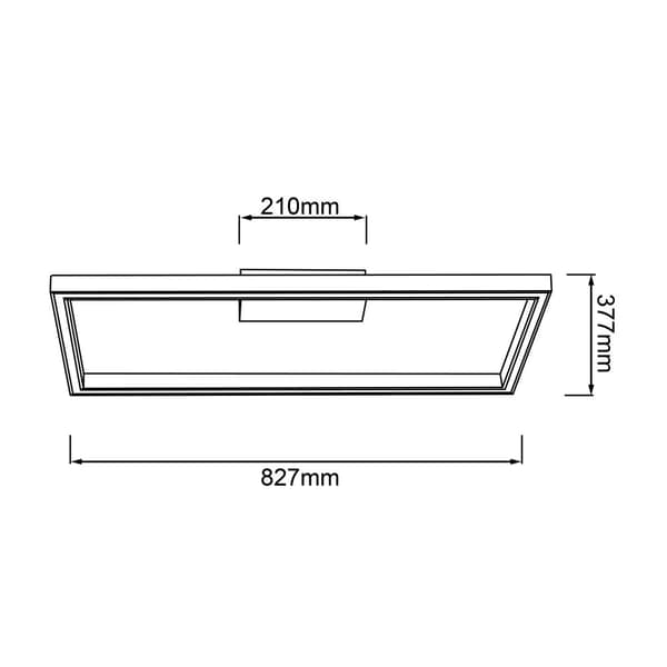 BRILLIANT lamppu, Delgrosso LED kattovalaisin 83x38cm öljytty tammi, 1x LED integroitu, 24W LED integroitu, (2600lm, 3000K), puu kestävästä metsätalou