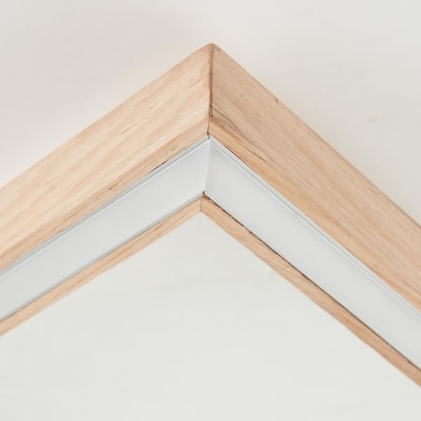 BRILLIANT lamppu, Delgrosso LED kattovalaisin 83x38cm öljytty tammi, 1x LED integroitu, 24W LED integroitu, (2600lm, 3000K), puu kestävästä metsätalou