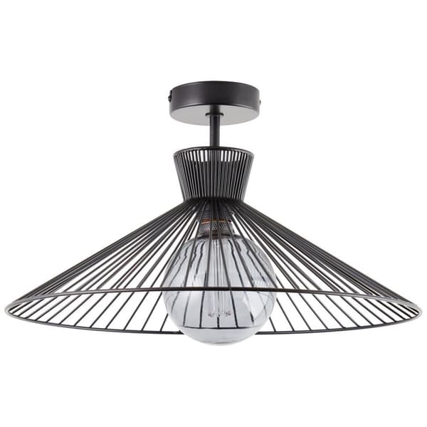 BRILLIANT lamppu, Elmont kattovalaisin 45cm musta matta, 1x A60, E27, 52W, sopii LED-lampuille