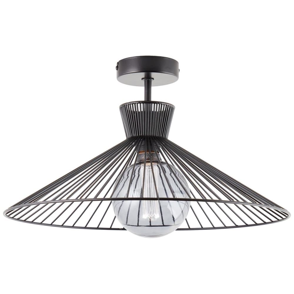 BRILLIANT lampa, Elmont taklampa 45cm svart matt, 1x A60, E27, 52W, lämplig för LED-lampor