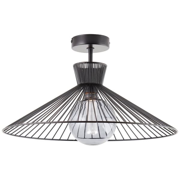 BRILLIANT lamppu, Elmont kattovalaisin 45cm musta matta, 1x A60, E27, 52W, sopii LED-lampuille