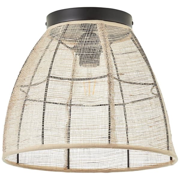BRILLIANT lamppu, Tanah kattovalaisin 32cm musta / luonnollinen, 1x A60, E27, 42W, sopii LED-lampuille