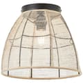 Pikkukuva 1 / 8: BRILLIANT lamppu, Tanah kattovalaisin 32cm musta / luonnollinen, 1x A60, E27, 42W, sopii LED-lampuille