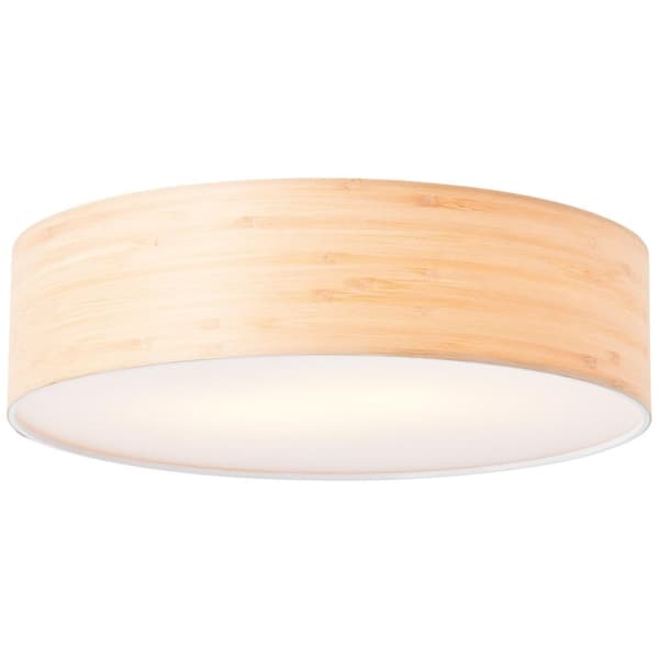 BRILLIANT lampe, Romm loftlampe 38cm trælampe / hvid, 2x A60, E27, 33W, velegnet til LED-lamper