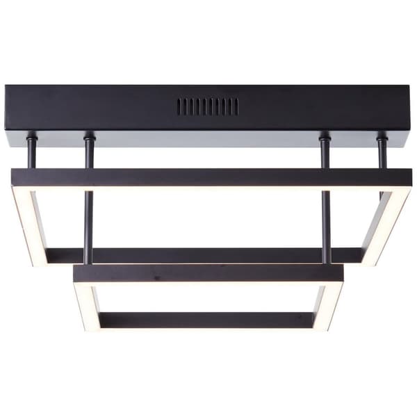 BRILLIANT lampa, Ranut LED-taklampa 2-flammig svart, 2x LED integrerad, 17W LED integrerad, (1700lm, 3000K), dimbar i 3 steg via väggbrytare