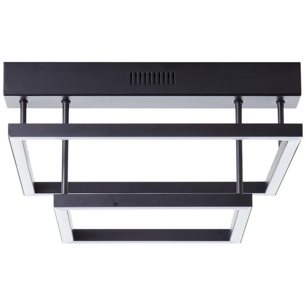 BRILLIANT lampa, Ranut LED-taklampa 2-flammig svart, 2x LED integrerad, 17W LED integrerad, (1700lm, 3000K), dimbar i 3 steg via väggbrytare