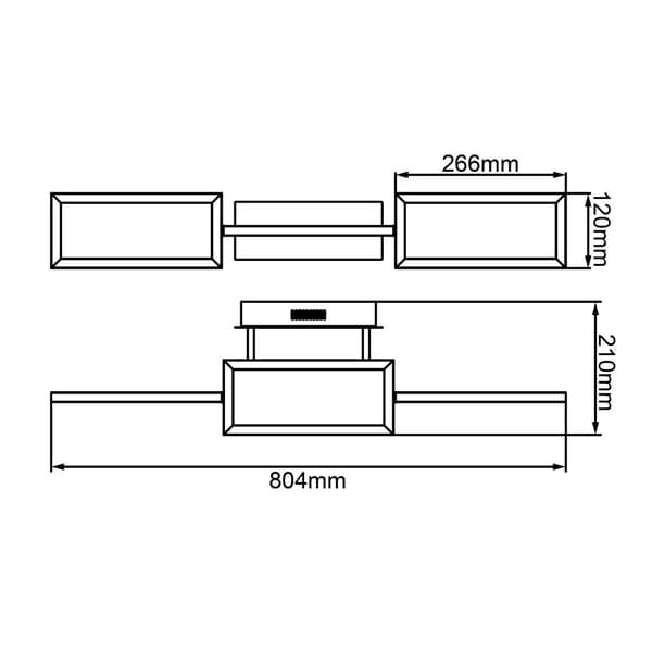 BRILLIANT lampa, Ranut LED-taklampa 3-lågar svart, 3x LED integrerad, 11,3W LED integrerad, (1067lm, 3000K), dimbar i 3 steg via väggbrytare