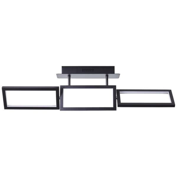 BRILLIANT lampa, Ranut LED-taklampa 3-lågar svart, 3x LED integrerad, 11,3W LED integrerad, (1067lm, 3000K), dimbar i 3 steg via väggbrytare
