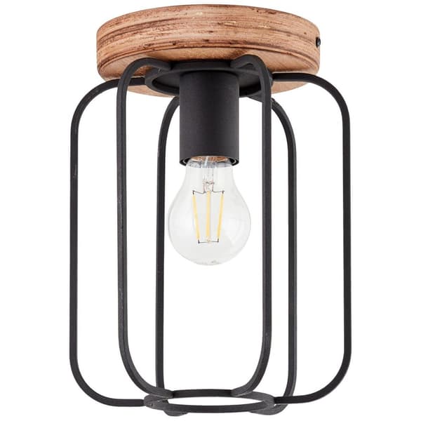 BRILLIANT lampe, Tosh loftlampe 20cm antikt træ / sort korund, 1x A60, E27, 40W, træ fra bæredygtigt skovbrug (FSC)