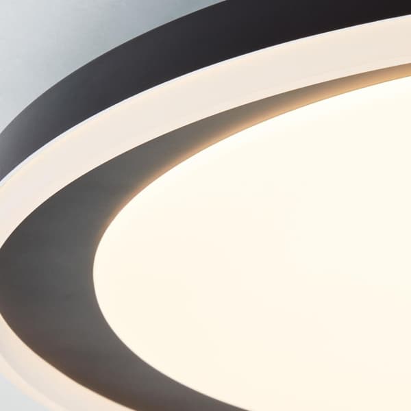 BRILLIANT lampa, Pederson LED vägg- och taklampa 45cm svart, 1x LED integrerad, 22W LED integrerad, (2300lm, 3000K), energisnål och långvarig tack var