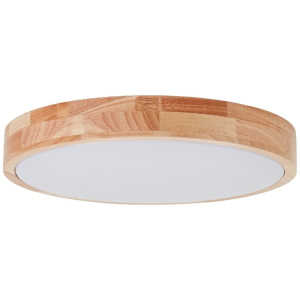BRILLIANT valaisin, ohut LED-seinä- ja kattovalaisin 39cm puuvalo / valkoinen, 1x integroitu LED, integroitu 22W LED, (2300lm, 3000K), puu kestävästä