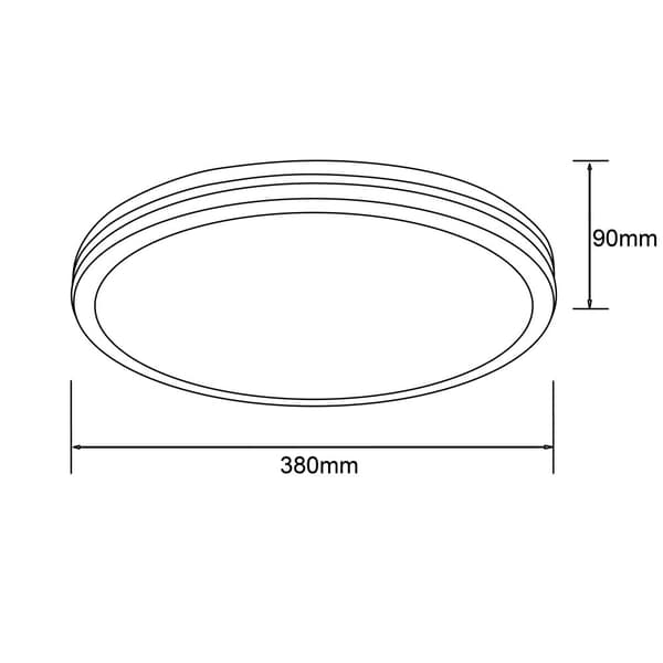 BRILLIANT lampe, Laskos LED væg- og loftlampe 38cm trælys / hvid, 1x LED integreret, 22W LED integreret, (2300lm, 3000K), træ fra bæredygtigt skovbrug