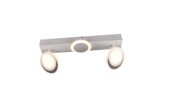 BRILLIANT lampe, Meriza LED spot bar 2-flammer hvid, 2x LED integreret, 7W LED integreret, (900lm, 3000K), drejelige hoveder