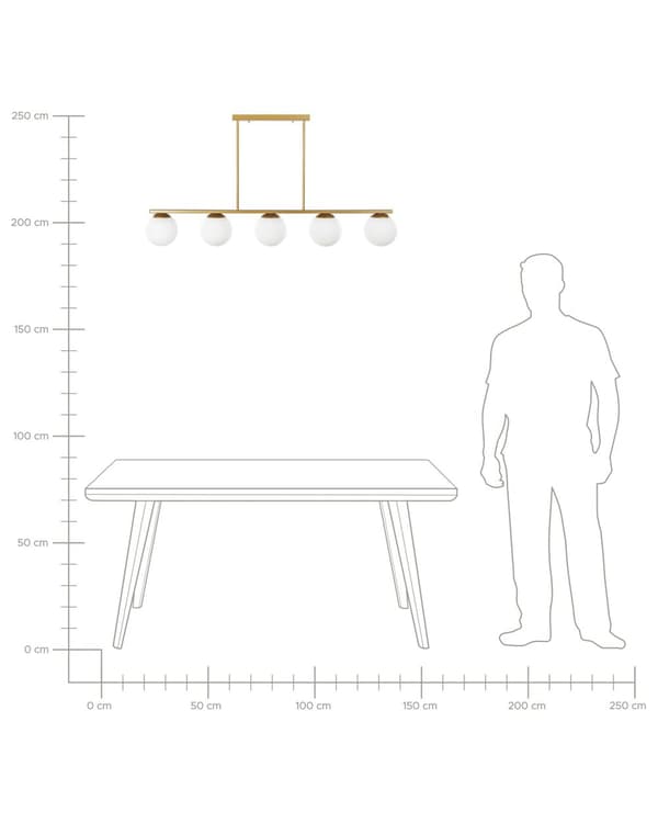 Hängande Lampa Guld Metall 62 cm Sfär Skärmar Vit Glas Glamour Design Kök Matrum