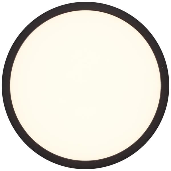 Brilliant | Tuco LED pinta-asennus kattopaneeli 25cm musta/valkoinen | 1x integroitu LED, integroitu 16W LED, (2100lm, 2700K)