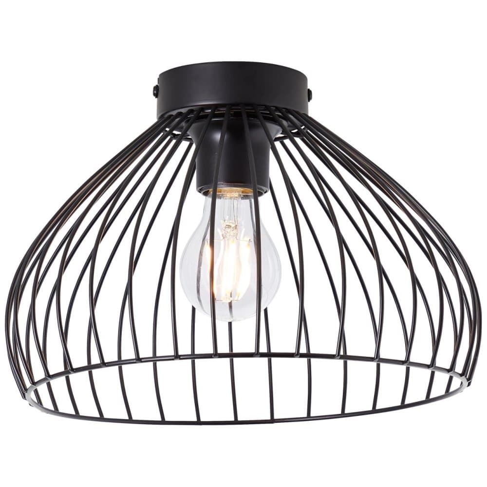 BRILLIANT lampa Blacky taklampa 28cm mattsvart | 1x A60, E27, 40W, lämplig för normala lampor (ingår ej)