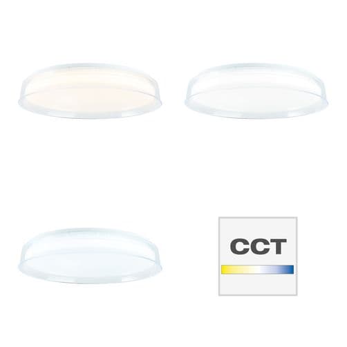 Brilliant | Leanna LED kattovalaisin 41cm läpinäkyvä/valkoinen Tuya App | 1x integroitu LED, integroitu 24W LED, (2400lm, 3000-6500K)
