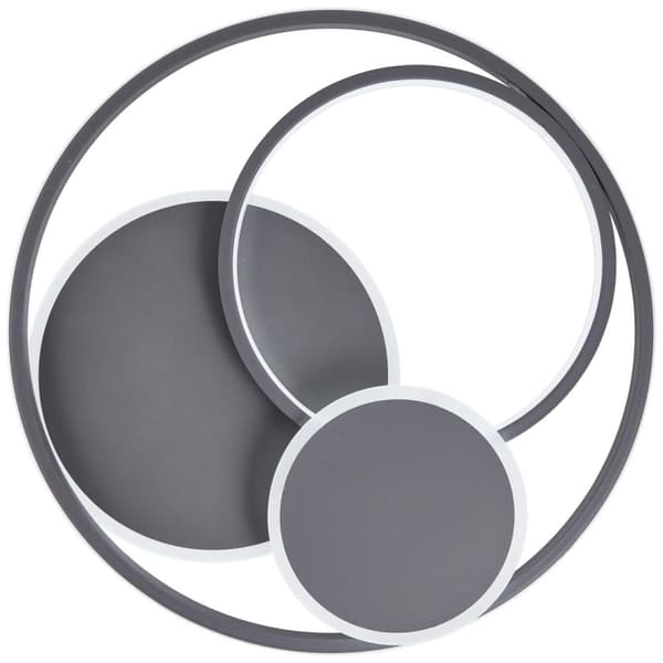 BRILLIANT lampa Runda LED taklampa 50cm matt mörkgrå | 1x LED integrerad, 43W LED integrerad, (5200lm, 3000-6000K)