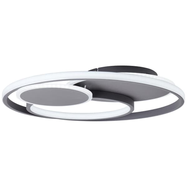 BRILLIANT lampa Runda LED taklampa 50cm matt mörkgrå | 1x LED integrerad, 43W LED integrerad, (5200lm, 3000-6000K)