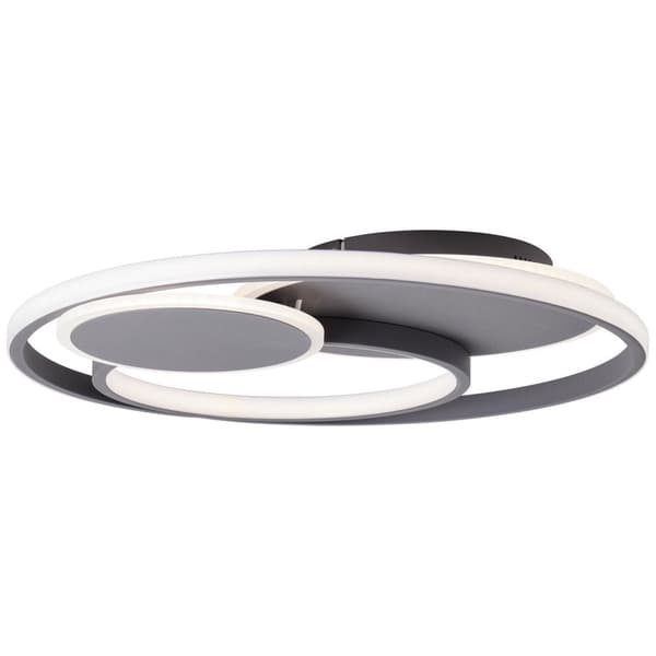 Brilliant | Runda LED loftslampe 50cm mat mørkegrå | 1x LED integreret, 43W LED integreret, (5200lm, 3000-6000K)