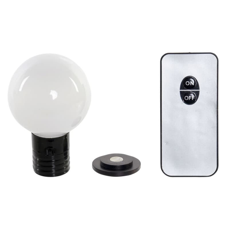 Dekorationsboll DKD Home Decor Svart LED Magnet Polypropen (PP) (6 x 6 x 10 cm)