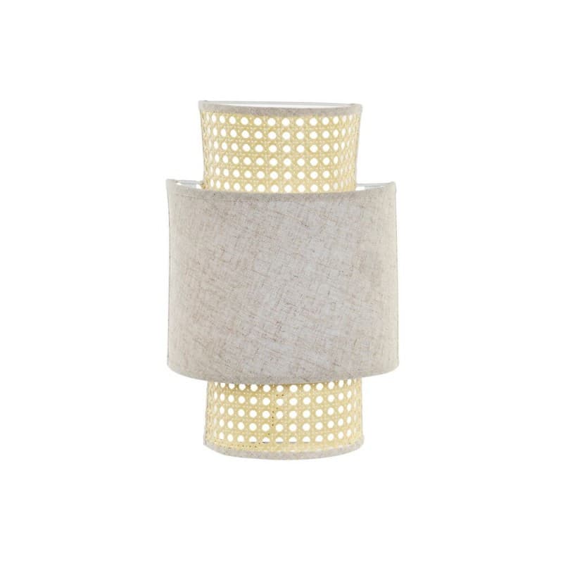 Taklampa DKD Home Decor linne Rattan 220 V (23 x 11 x 34 cm)