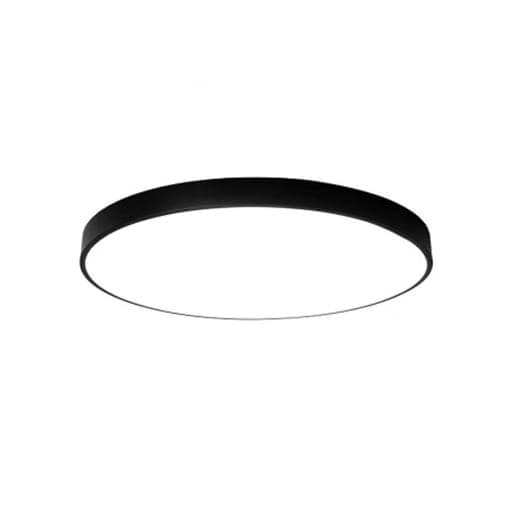Loftslampe rund 40 x 6 cm – Sort metalkant – LED