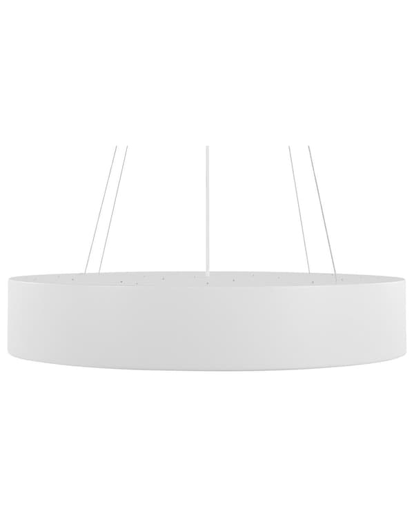 Hängande Lampa Vit Stål Akryl Integrerad LED-ljus Rund Ring Modern Belysning