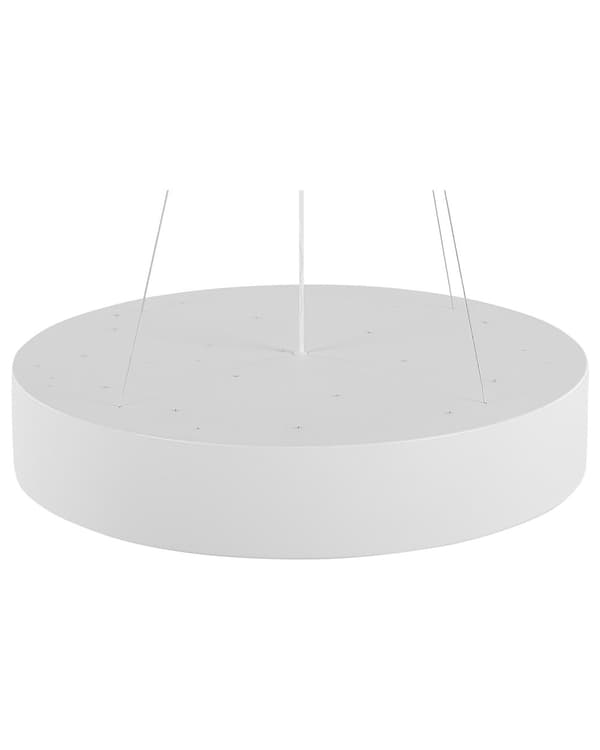 Hängande Lampa Vit Stål Akryl Integrerad LED-ljus Rund Ring Modern Belysning