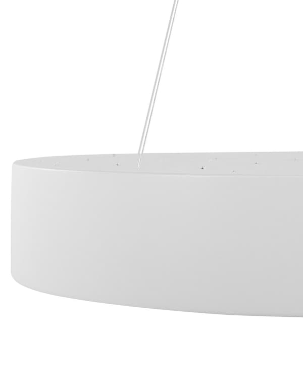 Hängande Lampa Vit Stål Akryl Integrerad LED-ljus Rund Ring Modern Belysning