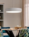 Miniatyrbild 2 av 10: Hängande Lampa Vit Stål Akryl Integrerad LED-ljus Rund Ring Modern Belysning