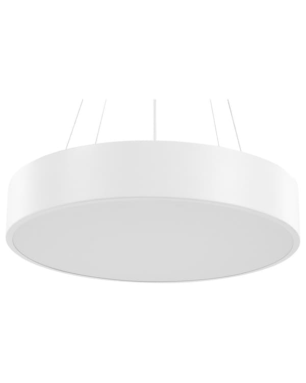 Hängande Lampa Vit Stål Akryl Integrerad LED-ljus Rund Ring Modern Belysning
