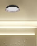 Miniatyrbild 4 av 9: Taklampa Svart Stål Aluminium Integrerade LED-ljus Rund Form Dekorativ Modern Glamorös Belysning