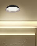 Miniatyrbild 2 av 9: Taklampa Svart Stål Aluminium Integrerade LED-ljus Rund Form Dekorativ Modern Glamorös Belysning