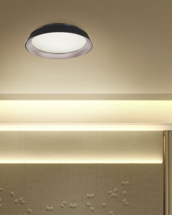 Taklampa Svart Stål Aluminium Integrerade LED-ljus Rund Form Dekorativ Modern Glamorös Belysning